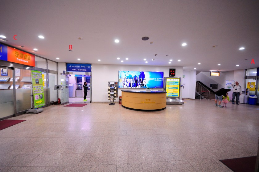 Layout once you enter the building.