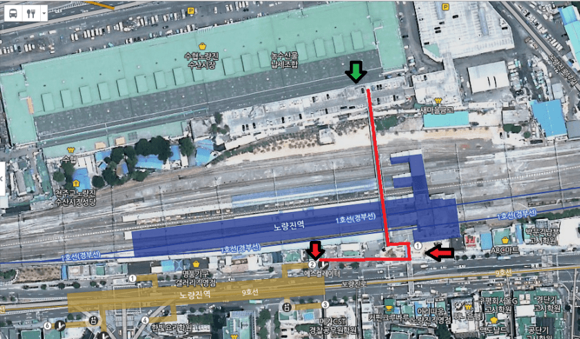 Noryangjin Map Seafood