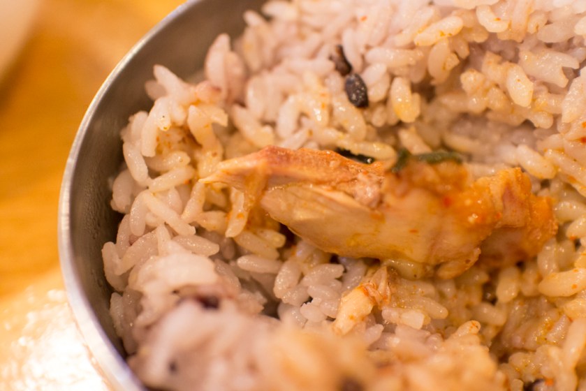 평창할마이집 감자탕 on top of rice